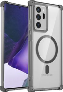 Magnetické pouzdro pro Samsung Galaxy Note 20 Ultra 5G kompatibilní s MagSafe, nárazuvzdorné, vojenská ochrana průhledné pouzdro černé