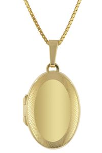 trendor 41164 Medaillon-Anhänger Gold 333 / 8K mit vergoldeter Silber-Kette, 45 cm