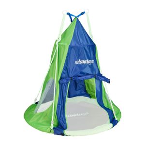relaxdays Zelt für Nestschaukel blau-grün