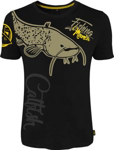 Hotspot Design Fishing Mania Catfish Kurzarm-t-shirt Schwarz L Mann Schwarz L
