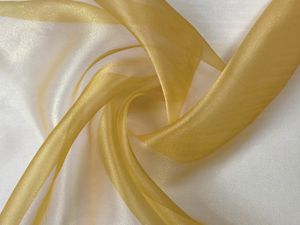 Crystal Organza Stoff Meterware 150 cm Breite, Gold