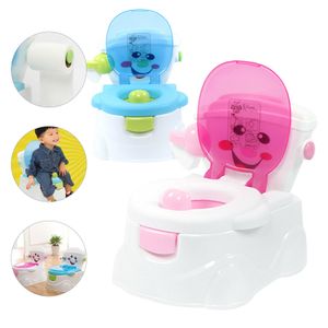Kindertoilette Kinder Toilettentrainer Sitze Töpfchen Lerntöpfchen Babytopf mit Süßausdruck für 6 Monaten bis 5 Jahre (Pink)