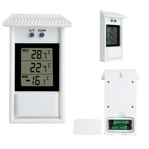 INF Temperaturmesser für den Außenbereich, elektronischer Temperaturmesser Weiß