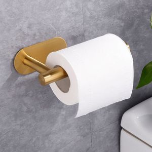 Toilettenpapierhalter aus Edelstahl ohne Bohren,Wandhalterung,Gold