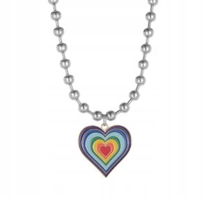 LGBT Stolz Regenbogen Herz Halskette COLOUR 485