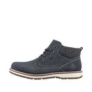 Rieker Herren Stiefelette Schnürung Warmfutter 38419, Größe:44 EU, Farbe:Blau