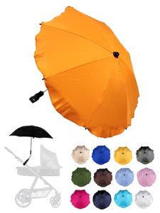 BAMBINIWELT Sonnenschirm für Kinderwagen Ø68cm UV-Schutz50+ Schirm Sonnensegel Sonnenschutz, orange