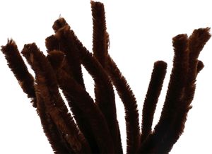 15 Draht, Pfeifenreiniger 15mm  Länge 30cm  CHENILLE, braun
