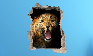 Wandbild Wild Panther Sticker 3D wild Life Foto Tapete Wandtattoo ca. 125x100 cm #1508