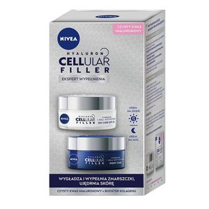 NIVEA_SET Hyaluron Cellular Filler Anti-Falten Tagescreme 50ml + Anti-Falten Nachtcreme 50ml
