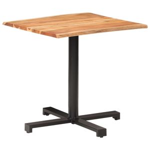 Bistrotisch mit Baumkanten 80x80x75 cm Akazie Massivholz Esszimmertisch Küche Tisch