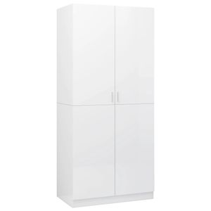 vidaXL Kleiderschrank Hochglanz-Weiß 80x52x180 cm Holzwerkstoff