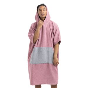 HOMELEVEL Badeponcho Damen und Herren - Surf Poncho aus 100% Baumwolle - Tuch für Erwachsene - Unisex Bademantel - Badetuch mit Kapuze