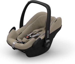 Maxi-Cosi Pebble Plus i-Size Babyschale, Gruppe 0+ Autositz für Babys, inkl. Sitzverkleinerer, ab 0 Jahre ca. 12 Monate (0-13 kg / 45-75cm) Sand-Braun