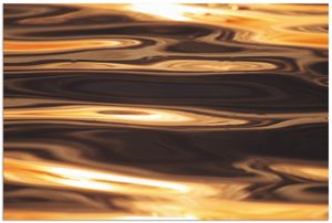 ARTland Alubilder Goldenes Wasser des Meeres Alubild Größe: 120x80 cm