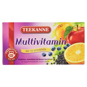 Teekanne Früchtetee Multivitamin mit 10 Vitaminen | 20 Teebeutel