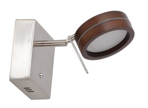 Näve LED Wand- und Deckenleuchte - Material: Metall, Holz - Farbe: braun, satiniert; 1256714