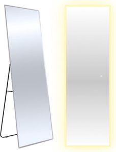 Stojící zrcadlo Sensahome s LED osvětlením - bezešvé - zrcadlo po celé délce - zrcadlo bez rámu - stmívatelné - 50 x 160 cm