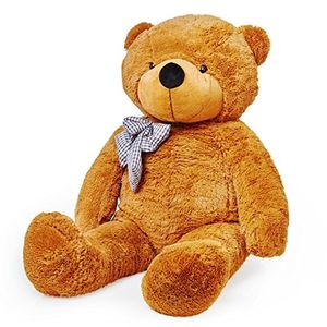 Lumaland Riesen XXL Teddybär mit Knopfaugen 120 cm Braun