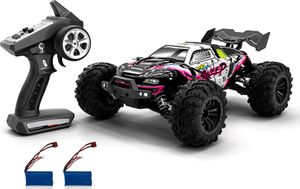 RC Auto 2,4 GHz 70 km/h High Speed 1/16 Offroad RC Trucks Brushless Motor LED-Licht 4WD Fahrzeugrennen Kletterauto Geschenke fuer Kinder Erwachsene 2 Batterien