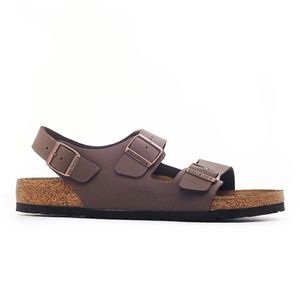 Birkenstock Sandale mit Fersenriemen Milano Mocca Birko-Flor/Nubuk Normal Unisex