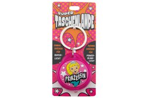 Super Taschenlampe mit Titel: Prinzessin - Schluessel Anhaenger auch fuer Schulranzen - als Geschenk - individuell mit Namen und Spruch
