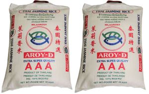 [ 2x 10kg ] AROY-D Thai Jasmin-Reis AAA Quality Thai Hom Mali Jasmine Rice