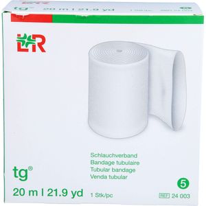 TG Schlauchverband weiß, Größe 5 für Arm, Unterschenkel, Kinderbein - 5,5cm x 20m