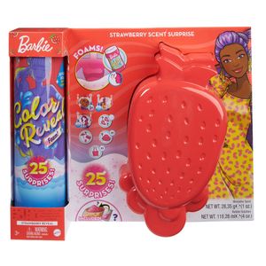 Barbie Color Reveal Schaumspaß-Erdbeere Puppe mit 25 Überraschungen