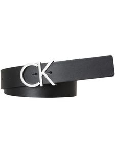 Calvin Klein Dámský opasek CK Adj Logo Belt Leather, Výběr barvy:Black, Velikost:80cm