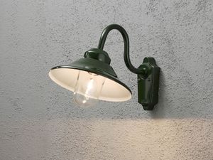 Große Landhaus LED Außenwandleuchte Hausbeleuchtung, Fassadenbeleuchtung, Grün