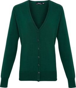 Premier Damen Strickweste mit Knopfleiste RW1133 (42 DE) (Flaschengrün) Premier Damen Strickweste mit Knopfleiste RW1133 (42 DE) (Flaschengrün)