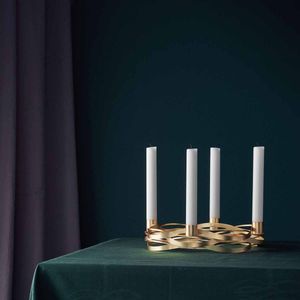 Stelton Tangle Advent Kerzenhalter aus Messing Adventskranz