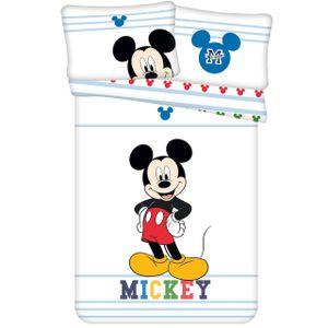 Disney Mickey Mouse BABY Bettbezug, Smile - 100 x 135 / 40 x 60 cm - Baumwolle