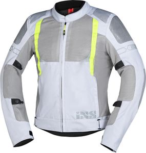 IXS Trigonis-Air Motorrad Textiljacke Farbe: Grau/Gelb, Grösse: XL
