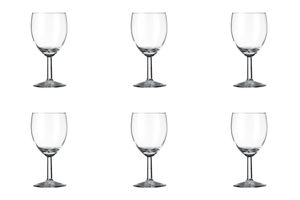 6 x Weingläser, Weißweingläser, Glas, transparent, 20cl