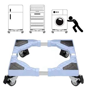 WISFOR Waschmaschine Sockel Rollbar Verstellbar Podest Basis für Kühlschrank,Waschmaschinen Untergestell bis 300kg