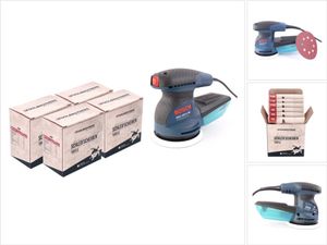 Bosch GEX 125-1 AE Exzenterschleifer 250 Watt 125 mm ( 0601387500 ) + 4x Toolbrothers TURTLE Schleifset