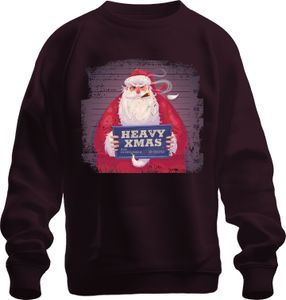 Ťažký X-Mas Father Christmas Mugshot - vianočný darček Vianočný uni vianočný sveter, bordový, 3XL
