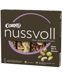Müsliriegel NUSSVOLL Nuss-Quartett & Traube von Corny, 4x24g