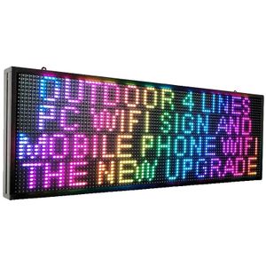 Programowalny znak LED WiFi, wysoka jasność, wyświetlacz zewnętrzny 39 "x14"