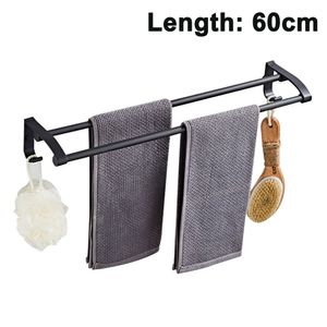 Handtuchhalter Chrom Handtuchstangen Edelstahl Doppelstange Handtuchstange Bad 60cm, Handtuchhalter für Badezimmer Küchen Toilette