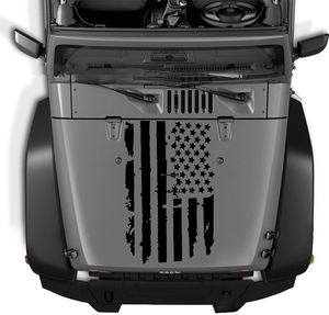 Nálepka na kapotu auta s vlajkou USA - odolná voči poveternostným vplyvom a poškriabaniu pre individuálny vzhľad - 51x90cm pre Jeep Wrangler JK TJ YJ