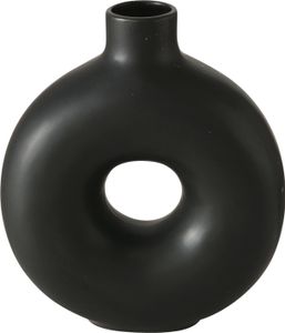Boltze Vasen Set Lanyo schwarz Blumenvase aus Keramik, runde Form