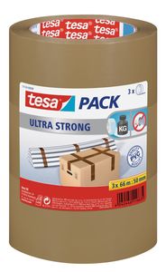 Tesa Packband Ultra Strong tesapack braun 50mm x 66m 3 Rollen