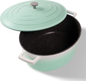 STONELINE® Cocotte Bräter Oval 32x25 cm Mint | mit Deckel