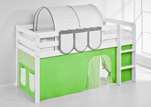 Vorhang Grün Beige mit Streifen - für Hochbett, Spielbett und Etagenbett - LILOKIDS