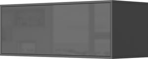 SMARTBett Hängeschrank mit 1 Klapptür zu 120 & 140 Schrankbetten Horizontal Standard Anthrazit/ Anthrazit Hochglanz