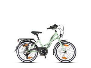 20 Zoll Fahrrad Reflektoren V Bremse Strassenzugelassen  Kinderfahrrad Mädchenfahrrad 7 Gang Shimano RH 31cm Mint Neu -083