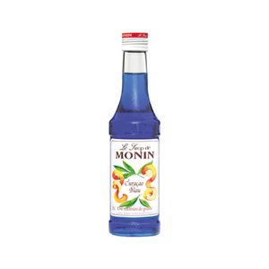 Monin Curacao Blue Syrup, 250 ml fľaša - do koktailov, kávy alebo na varenie